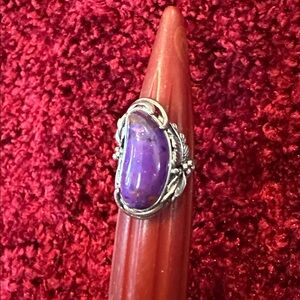 Vibrant Purple Charoite Stone Ring